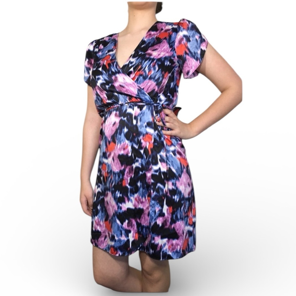 Banana Republic Watercolor Faux Wrap Dress